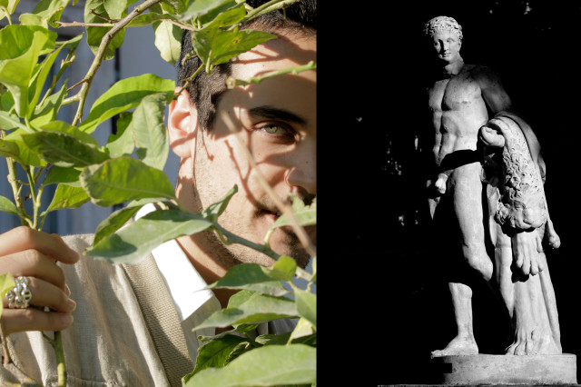 Edoardo Alaimo outfit Villa Borghese Roma4