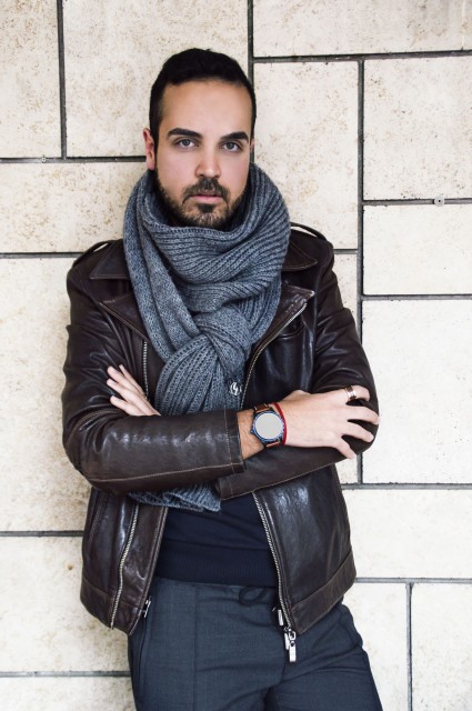 Edoardo Alaimo look Fossil watch1